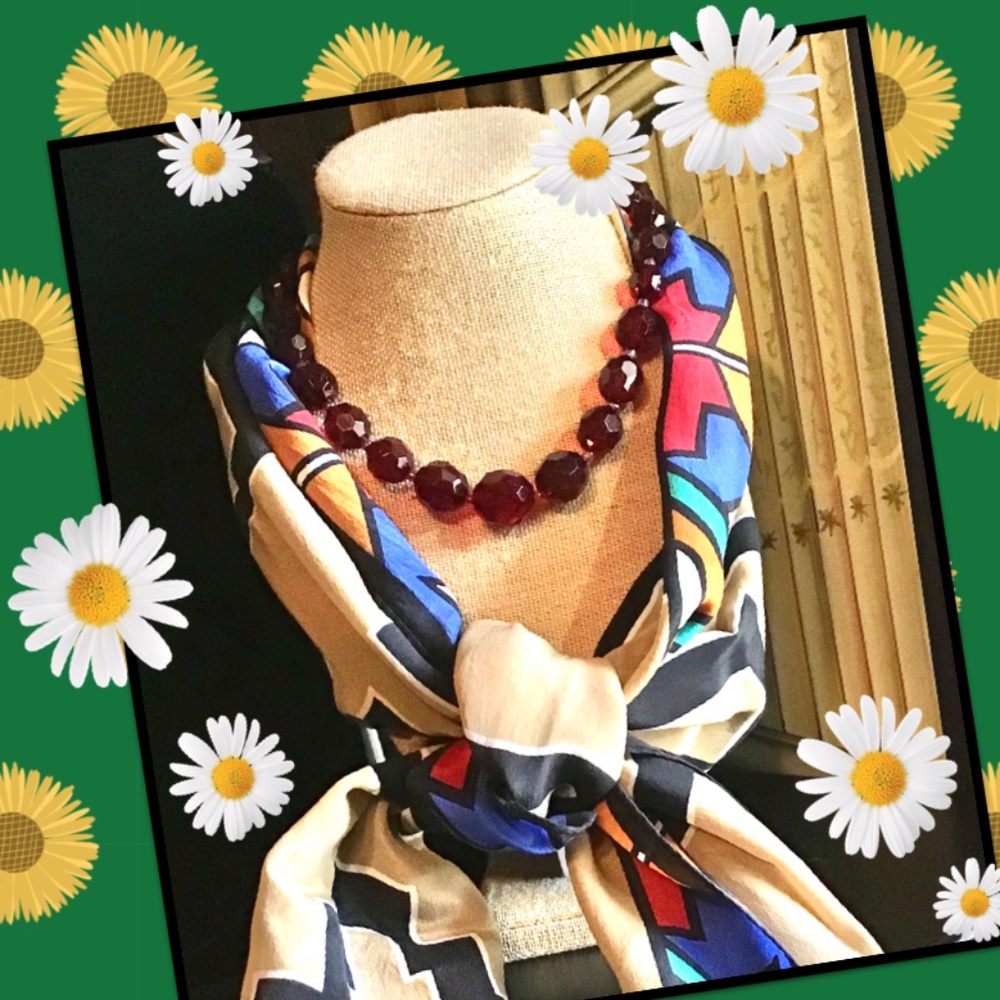 Rich RED Lucite Necklace